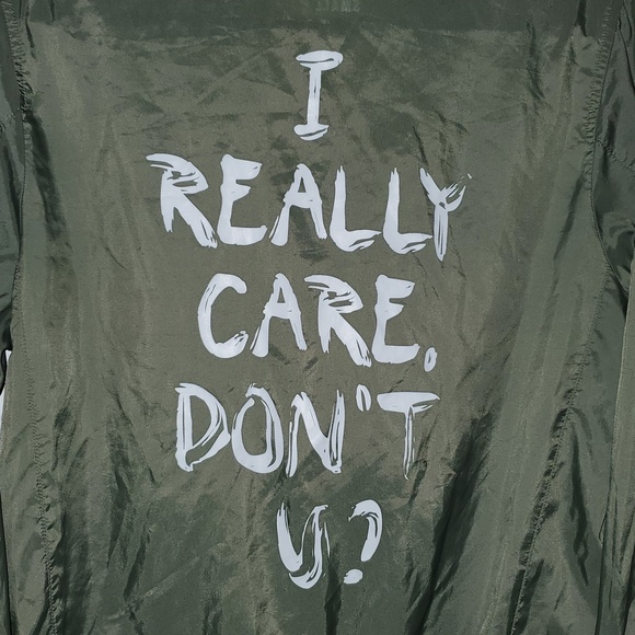 Wildfang Jackets & Blazers - Wildfang Lightweight Bomber Jacket with Bold Back Graphic Women's Small